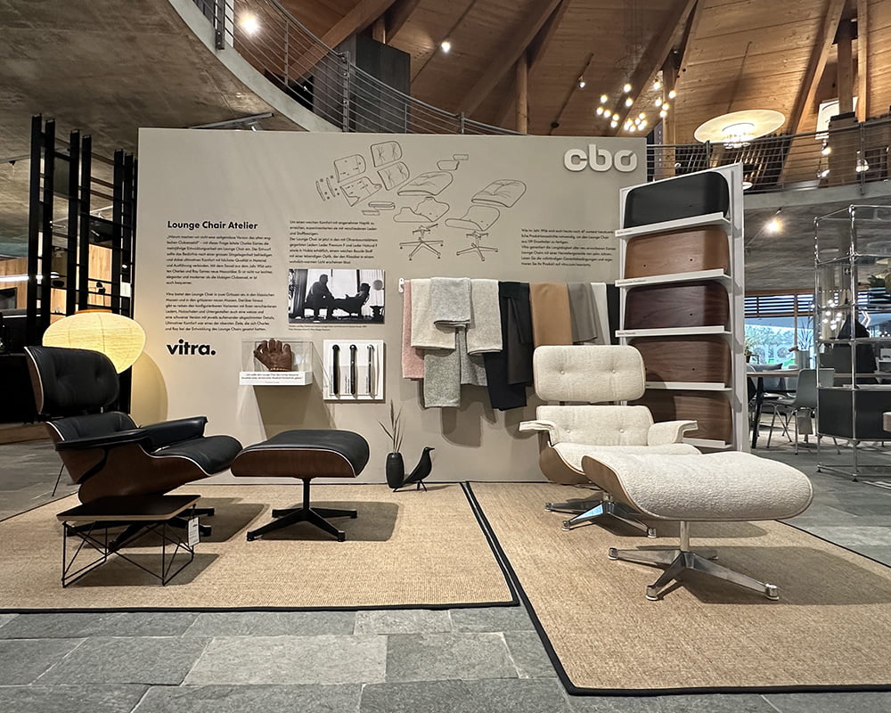 Der Lounge Chair von Vitra bei cbo im werkhaus bei Rosenheim: Eine zeitlose Verkörperung von Komfort und Eleganz